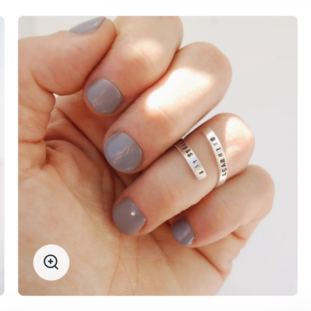 Chocolate & Steel Sterling Silver Wrap Ring